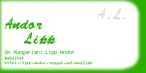 andor lipp business card